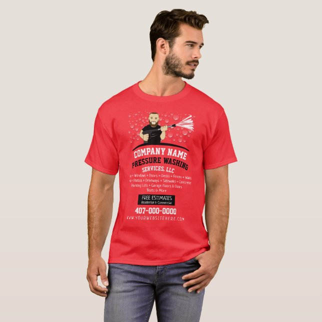 Camiseta Potência de Limpeza e Limpeza Personalizável T-S (Frente Completa)