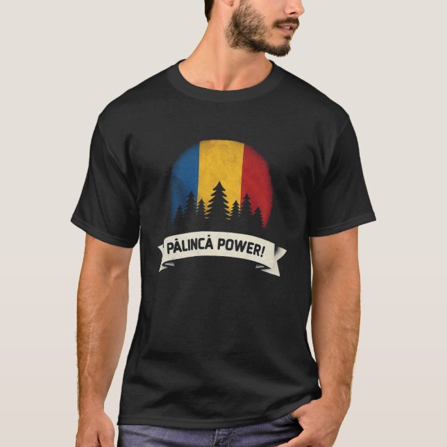 Camiseta Potência de Palinca - pomada de bandeira tricolor (Frente)
