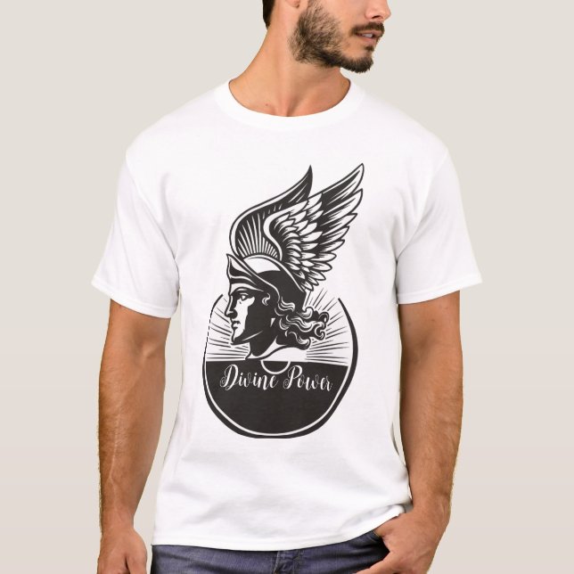 CAMISETA **POTÊNCIA DIVINA: APOLLO LOGO DEUS GREGO** (Frente)