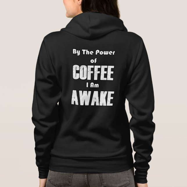 Camiseta Potência do café (em branco) (Verso)