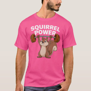 Camiseta Potência Engraçada De Esquilo Peso De Giro Levanta