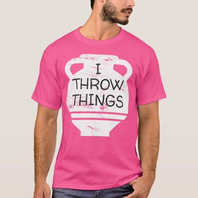 Camiseta Potência Engraçada Eu Jogo Coisas Cerâmicas Clay S (Frente)