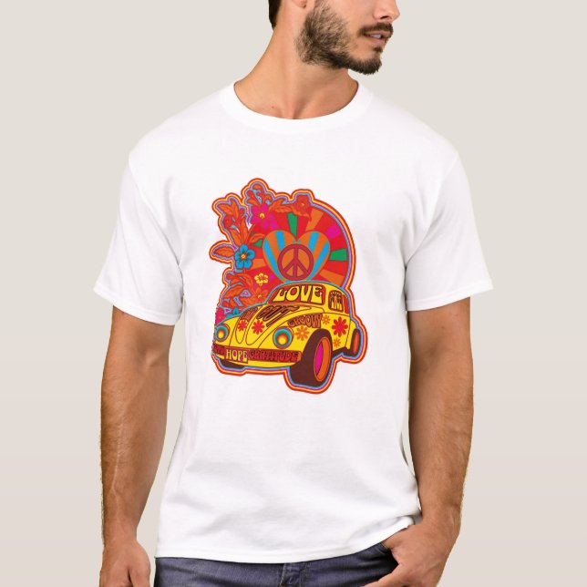 Camiseta Potência floral dos anos 60 (Frente)
