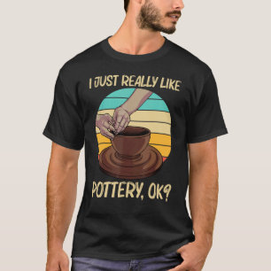 Camiseta Potência legal para mulheres Pote cerâmico de potê
