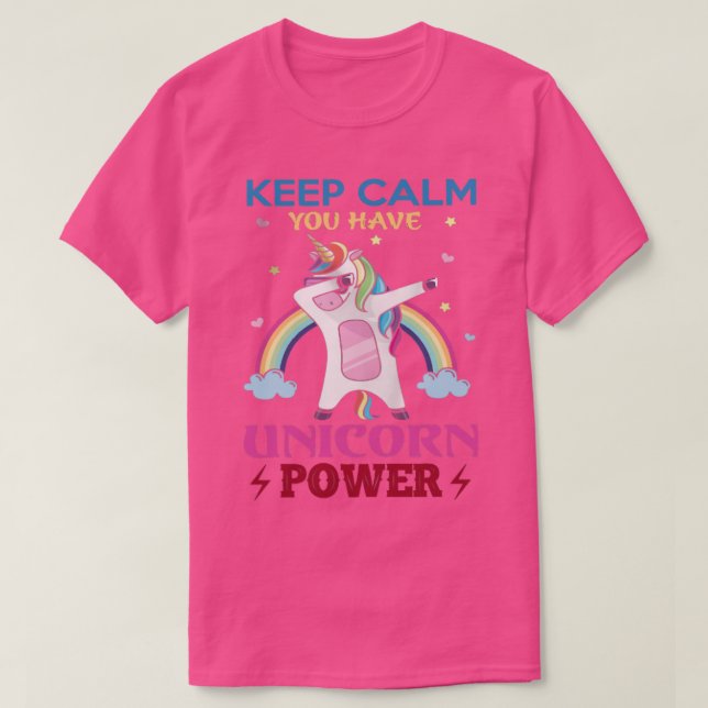 Camiseta POTÊNCIA UNICORN DO kEEP CALM (Frente do Design)