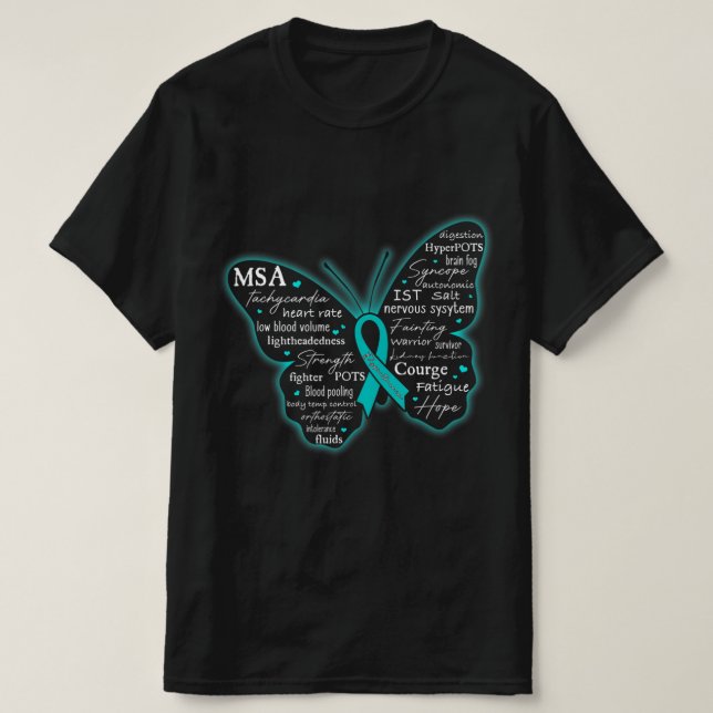 Camiseta Potes de Consciência da Disautonomia HyperPOTS NCS (Frente do Design)