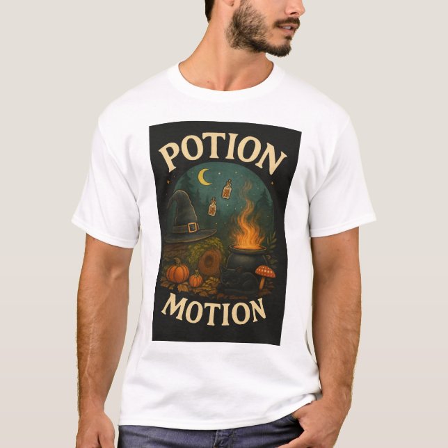 Camiseta “Potion Motion” – Whimsical Witchy Halloween  (Frente)