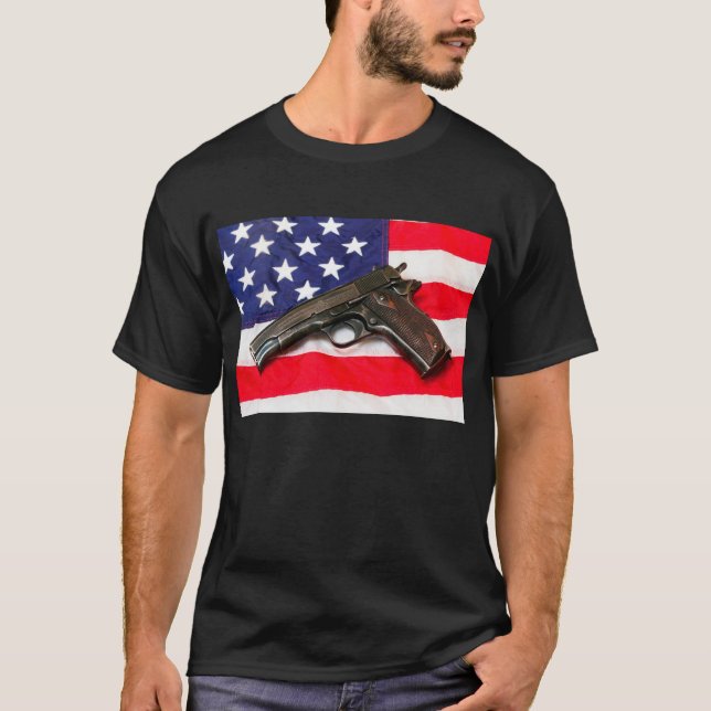 Camiseta Potro 1911 na bandeira dos E.U. (Frente)
