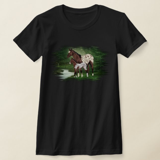 Camiseta Potro de Égua Appaloosa Cavalo Malhado Arte Ociden (Postura )