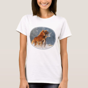 Camiseta Potro islandês dos cavalos que joga na neve,