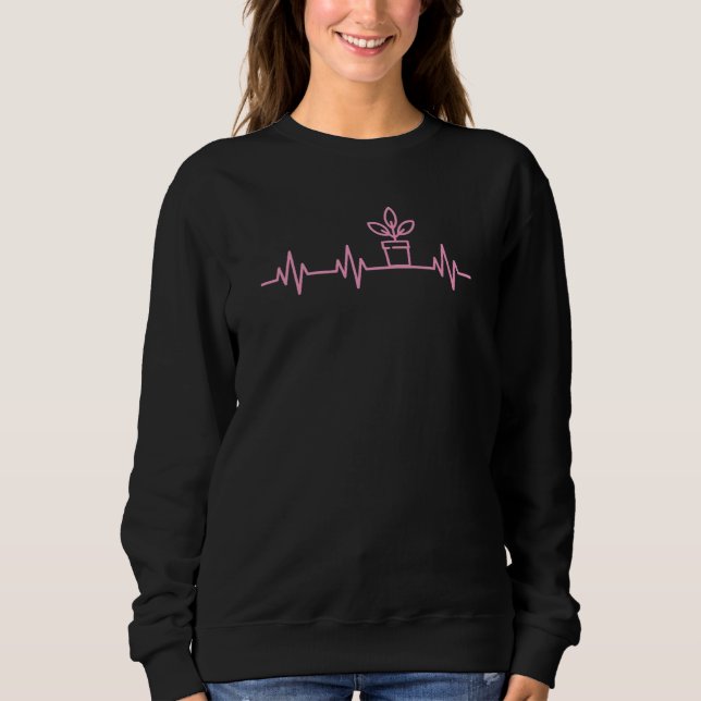 Camiseta Potted Plant Lifeline Heartbeat Pulse Love Heart L (Frente)