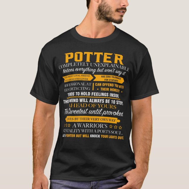 Camiseta POTTER completamente inexplicável (Frente)