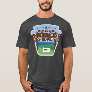 Camiseta Potter County Sign Pensilvânia