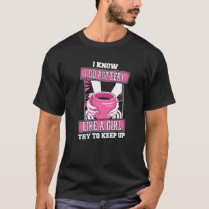 Camiseta Potter Girl Cerâmica Clay Handcraft - Pottery Prem
