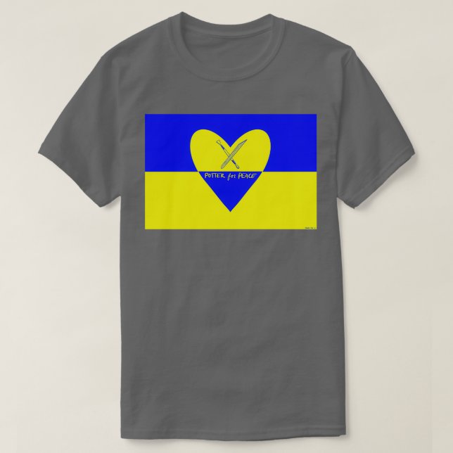 Camiseta Potter para a Paz na Ucrânia (Frente do Design)