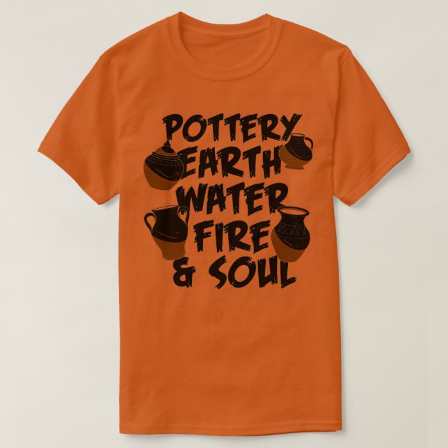 Camiseta POTTERY Earth Water Fire 12 (Frente do Design)