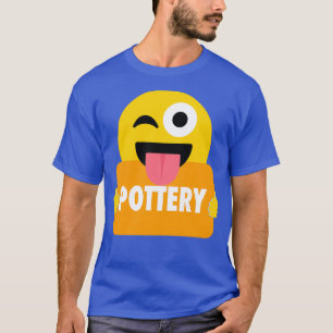 Camiseta Pottery Piscar os olhos Emoji