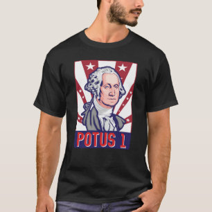 Camiseta Potus 14 De Julho Primeiro Presidente Washington