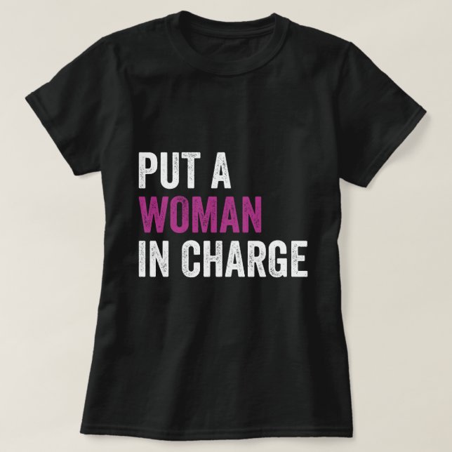 Camiseta "POTUS Female Presidente 2024" (Frente do Design)