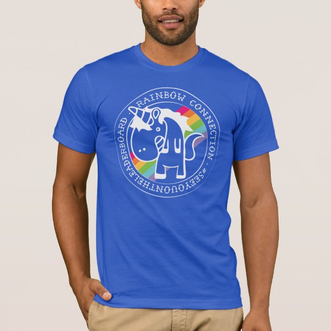Camiseta Pouca conexão do arco-íris menos (Frente)
