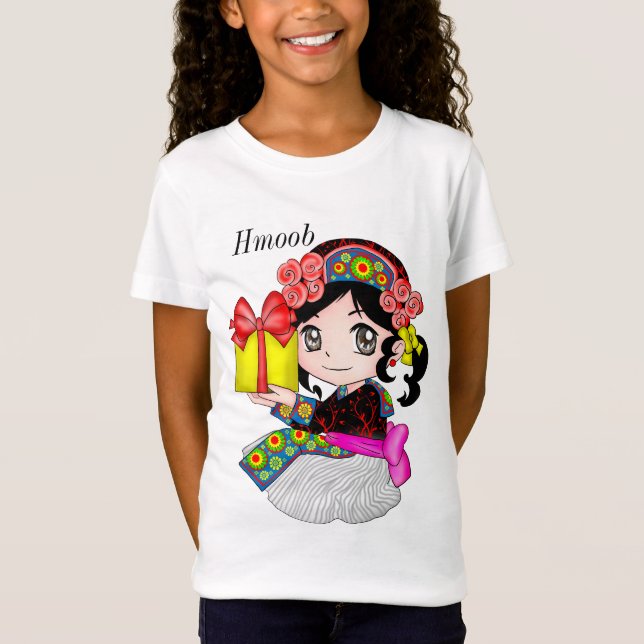 Camiseta Pouca menina do tribo de Hmong (Frente)