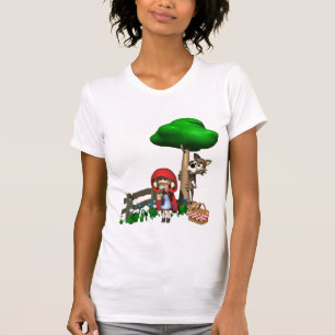 Camiseta Pouca parte superior da capa de equitação vermel