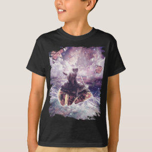 Camiseta Pouca-Tartaruga Espacial - Pizza e Taco