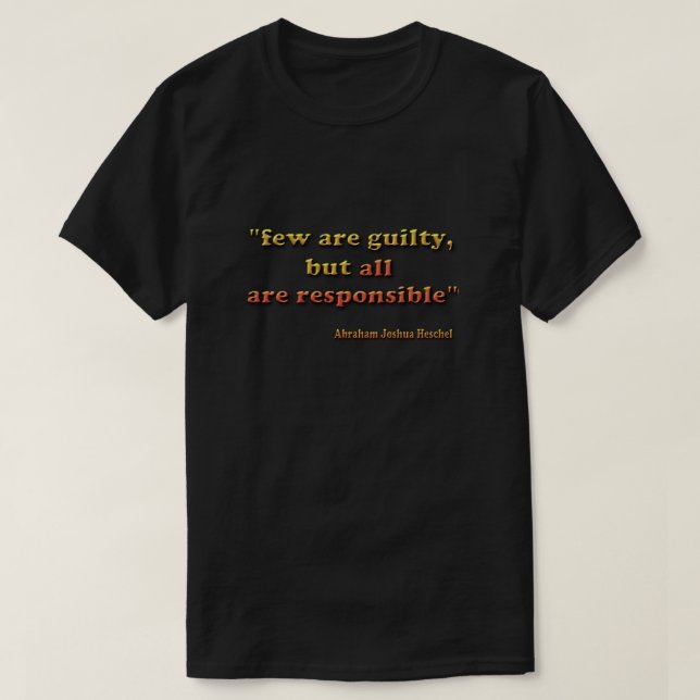 Camiseta poucos são culpados... (Frente do Design)
