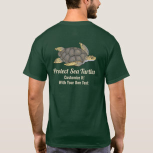 Camiseta Poupanças marinhas Tartarugas marinhas Habitats d