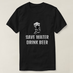 Camiseta Poupe Beer Água Bebida, Cerveja Engraçada Dizendo