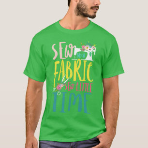 Camiseta Pousa muito Tecido costurando o hobby do Little Ti