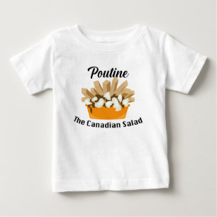 Camiseta Poutine, A Salada Canadiana - Baby Fine Jersey T-S