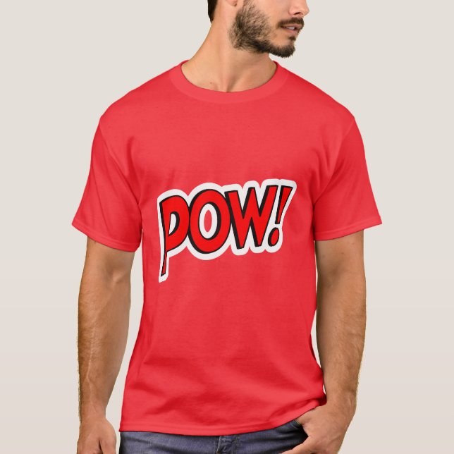 Camiseta POW! Gráficos Malucos Vermelho (Frente)