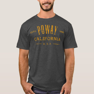 Camiseta Poway California EUA Design Vintage Style Poway CA