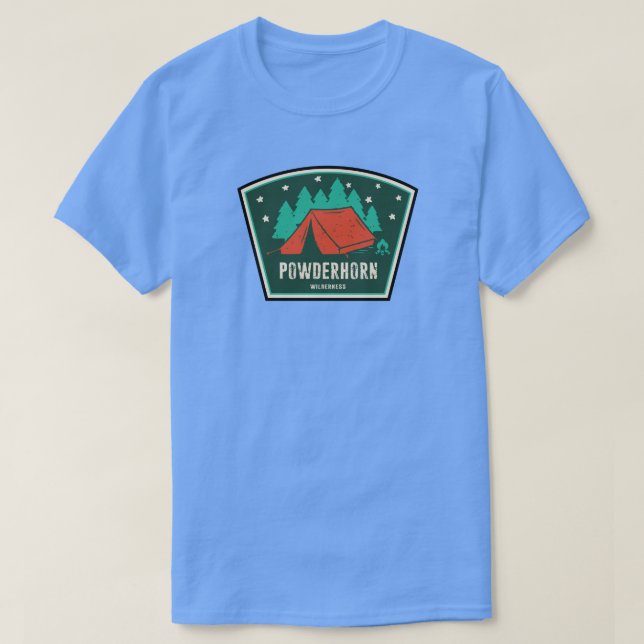 Camiseta Powderhorn Wilderness Colorado Camping (Frente do Design)