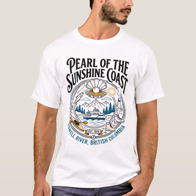 Camiseta Powell River Pérola da Sunshine Coast (Frente)