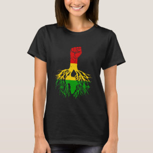 Camiseta Power Fist Africa Roota Melanin Queen King Black H