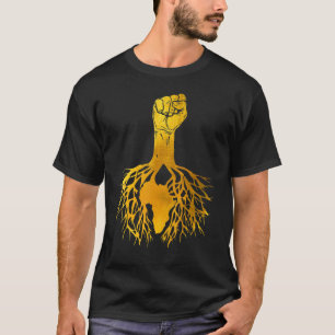 Camiseta Power Fist Africa Roots Black History Orgulho S Do