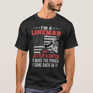 Camiseta Power Lineman cita Sacudir Elétrico de Bandeira Am