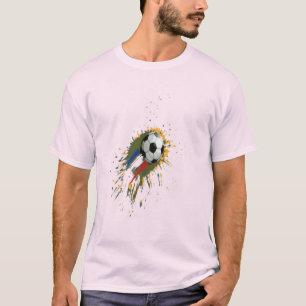 Camiseta Power Shot: Design de Futebol Splash