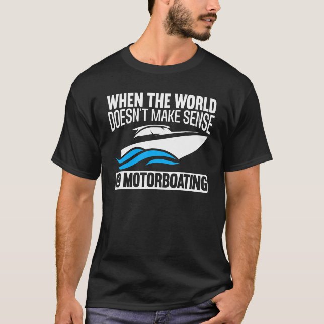 Camiseta Powerboat Motorboating Engine Motorboat (Frente)