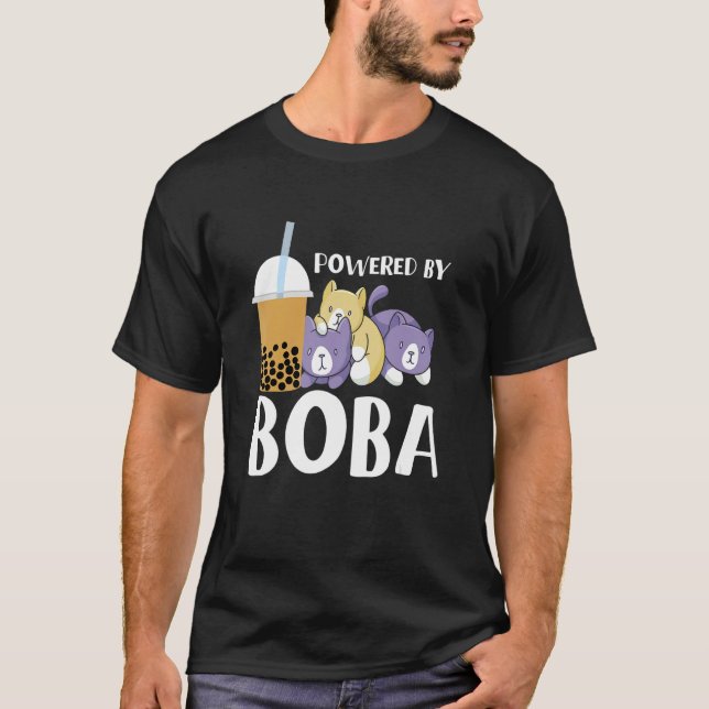Camiseta Powered By Boba Bubble Tea (Frente)