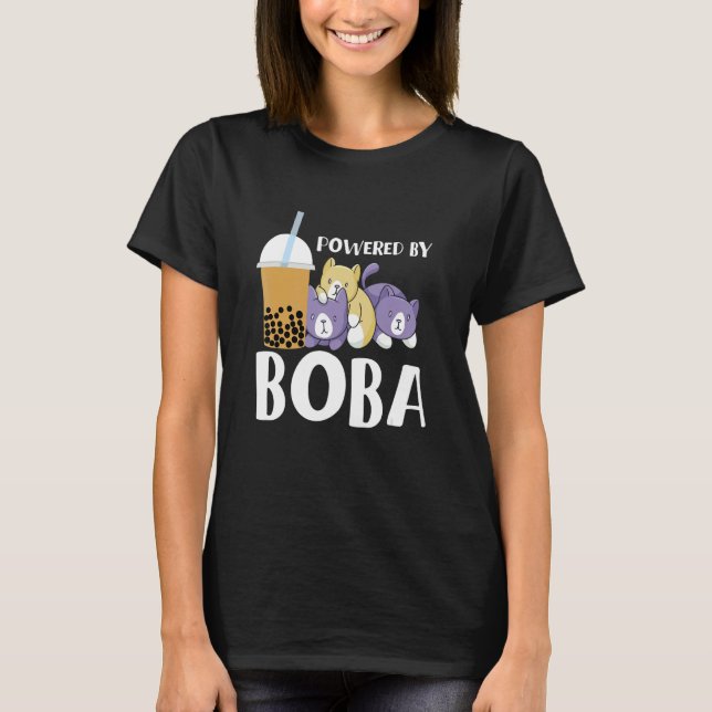 Camiseta Powered By Boba Bubble Tea (Frente)