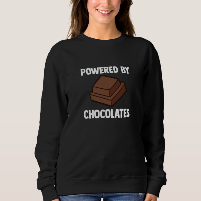 Camiseta Powered By Chocolates Chocolate Quote (Frente)