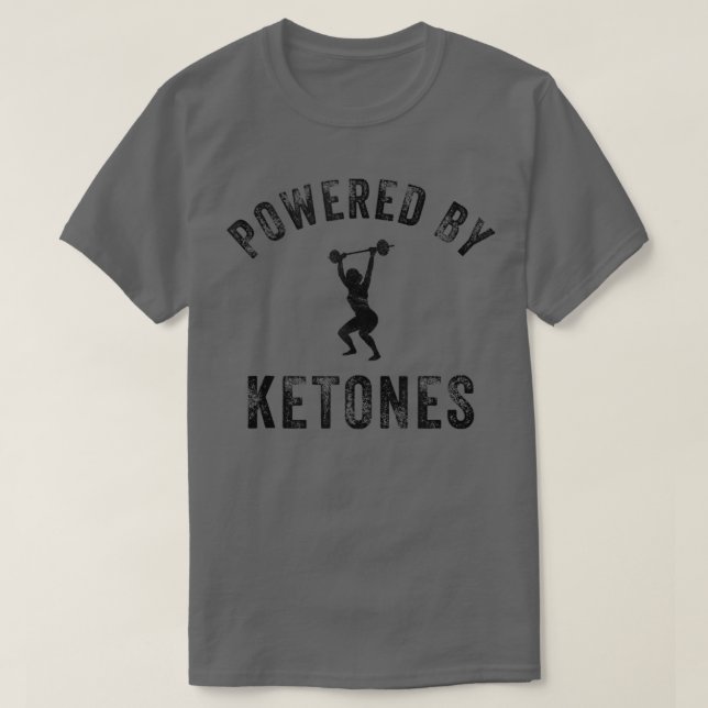 Camiseta Powered By Ketones Keto Diet Gym Women Fitness Wei (Frente do Design)