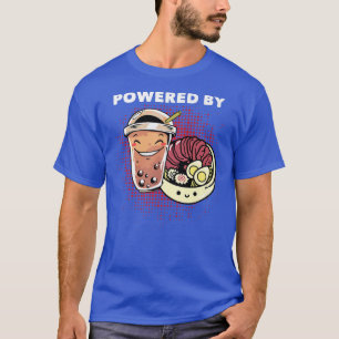 Camiseta Powered by Ramen Noodles Soup and Boba Kawaii Food