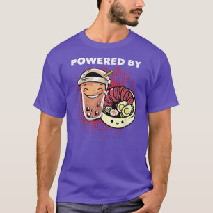 Camiseta Powered by Ramen Noodles Soup and Boba Kawaii Food