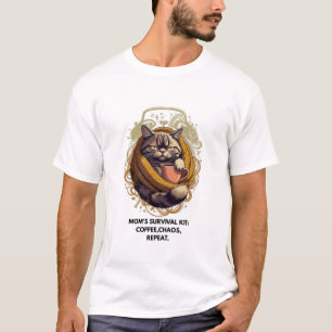 Camiseta Powered by Sarcasm Cat 3 Horas de Sono