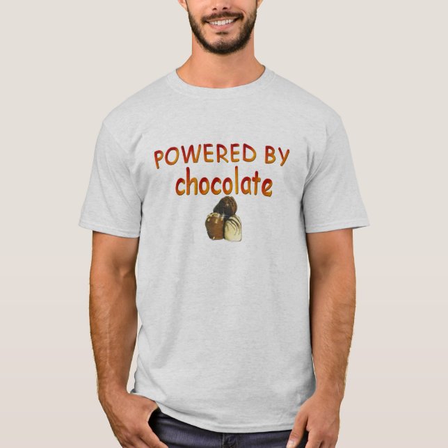 Camiseta *Powered pelo chocolate (Frente)