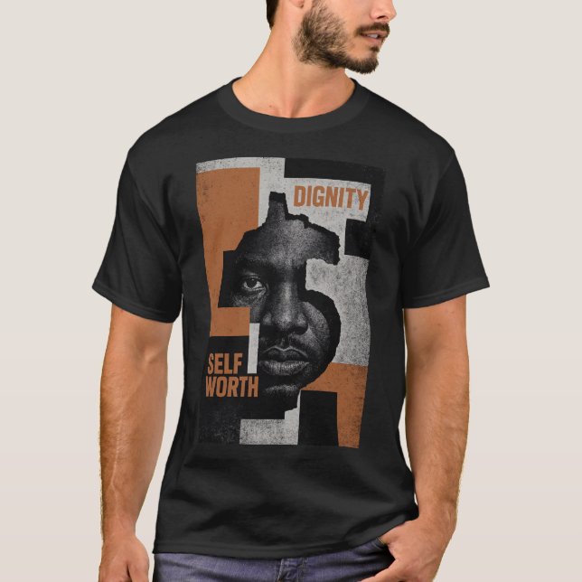 Camiseta Powerful Human Rights & Self-Worth Abstract (Frente)